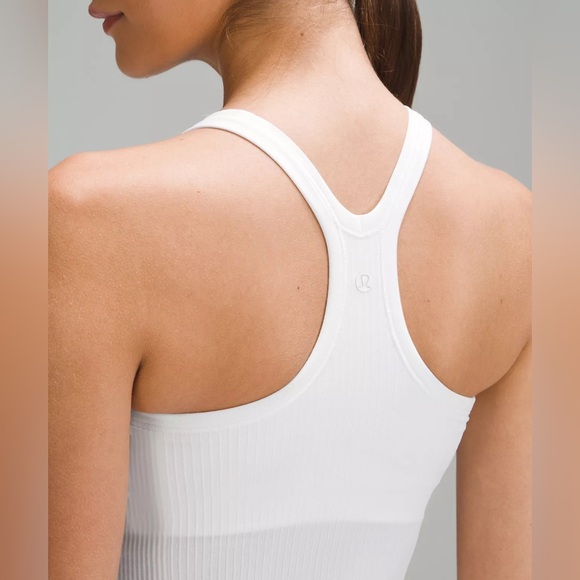 Lululemon White Ebb to Street Tank Top Light Support, B/C Cup Size 10 - Picture 4 of 9